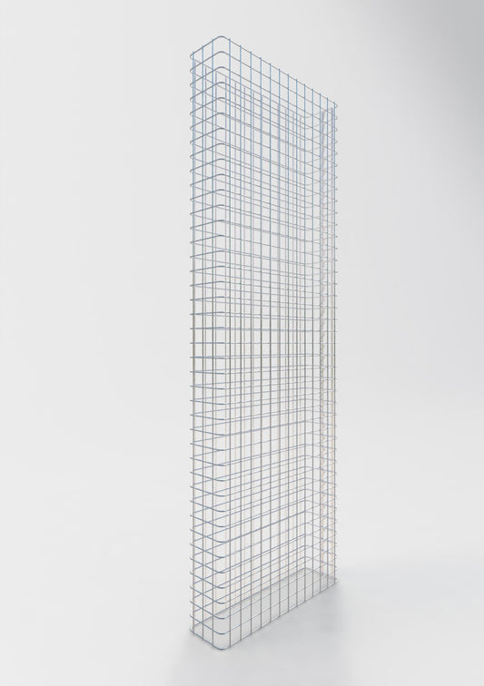 Gabionstängsel längd 67 cm, höjd 160 cm, djup 17 cm, maskstorlek 5 x 5 cm