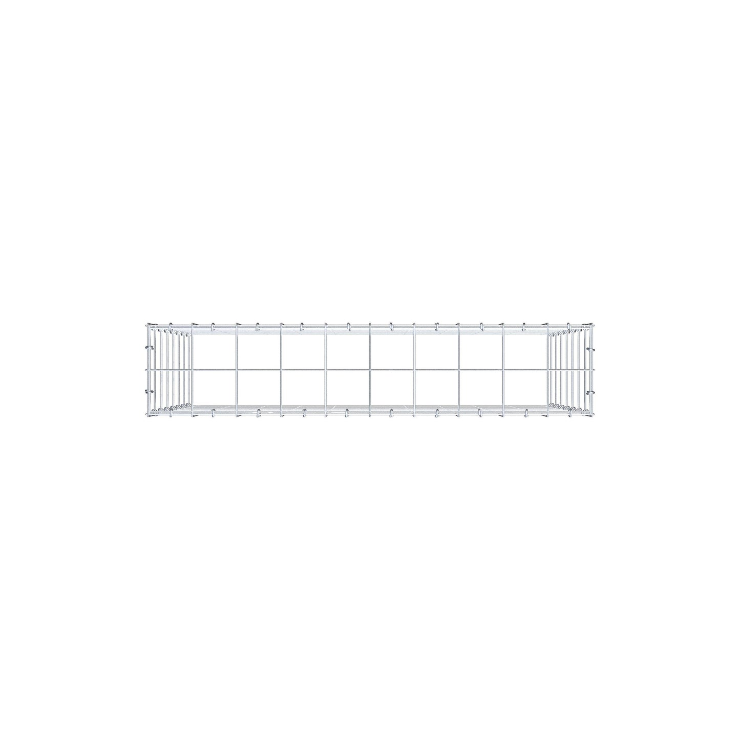 Mounted gabion type 3 100 cm x 70 cm x 20 cm (L x H x D), mesh size 10 cm x 10 cm, C-ring