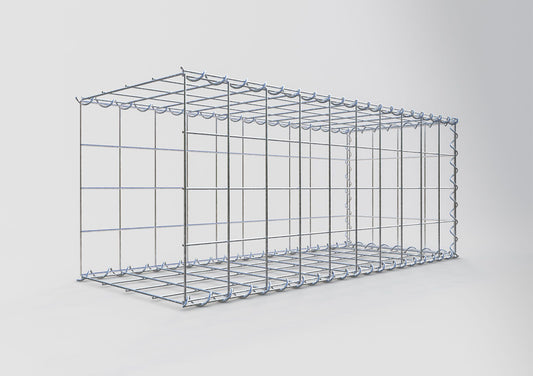 Gabion rapporté type 2 100 cm x 40 cm x 40 cm (L x H x P), mailles 10 cm x 10 cm, spirale
