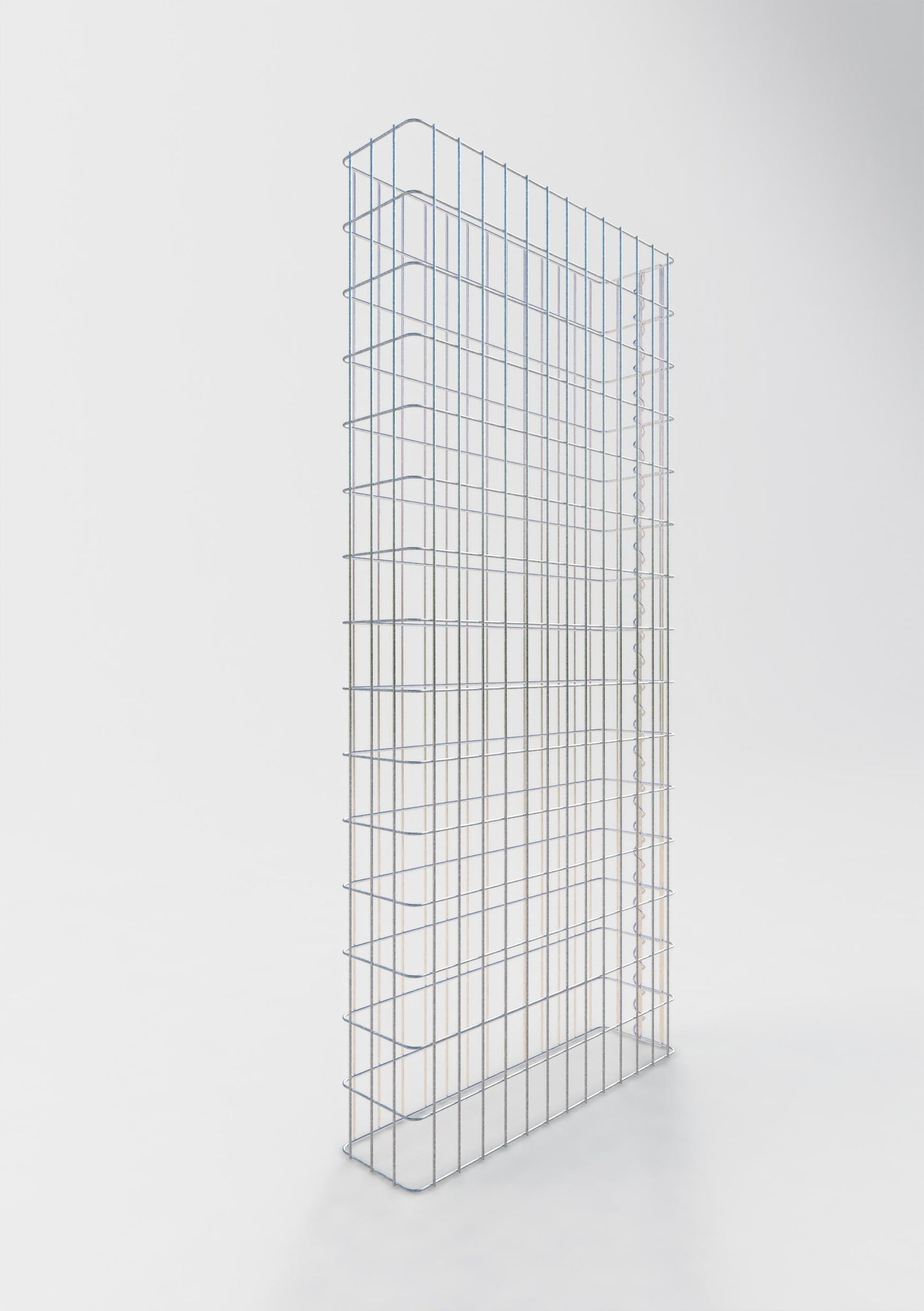 Schanskorfomheining lengte 67 cm, hoogte 180 cm, diepte 17 cm, maaswijdte 5 x 10 cm