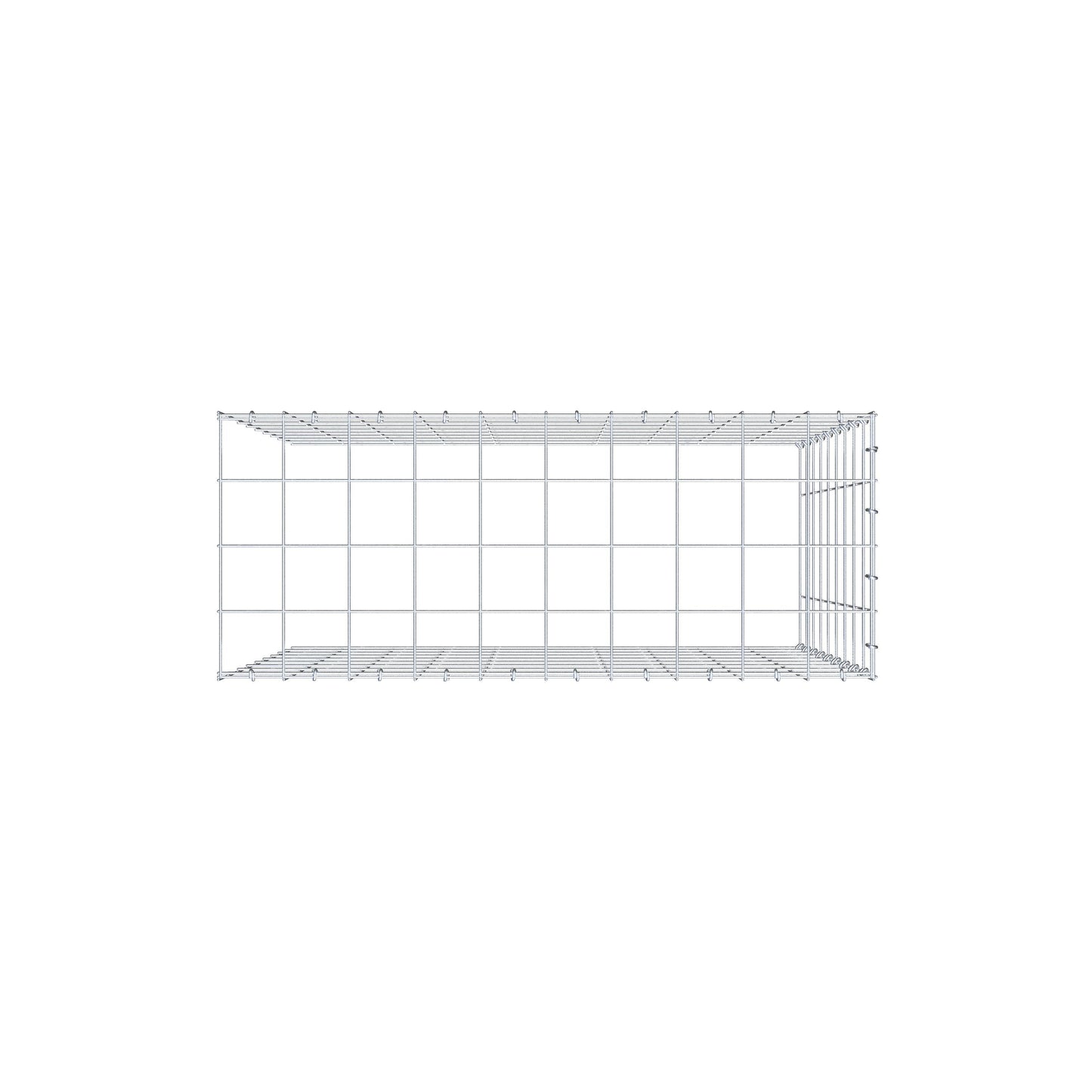 Anbaugabione Typ 4 100 cm x 90 cm x 40 cm (L x H x T), Maschenweite 10 cm x 10 cm, C-Ring
