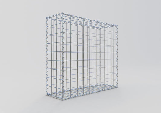 Gabione 100 cm x 90 cm x 30 cm (L x H x T), Maschenweite 10 cm x 10 cm, Spirale