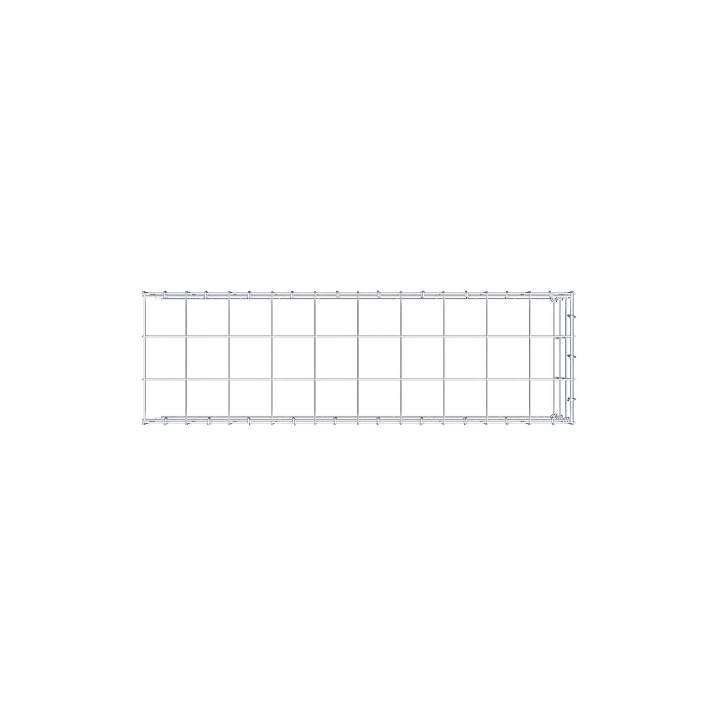 Extra gabion typ 4 100 cm x 30 cm x 30 cm (L x H x D), maskstorlek 10 cm x 10 cm, C-ring