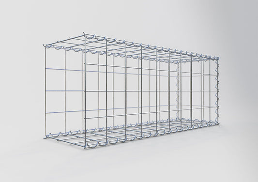 Gabion rapporté type 2 100 cm x 40 cm x 30 cm (L x H x P), mailles 10 cm x 10 cm, spirale