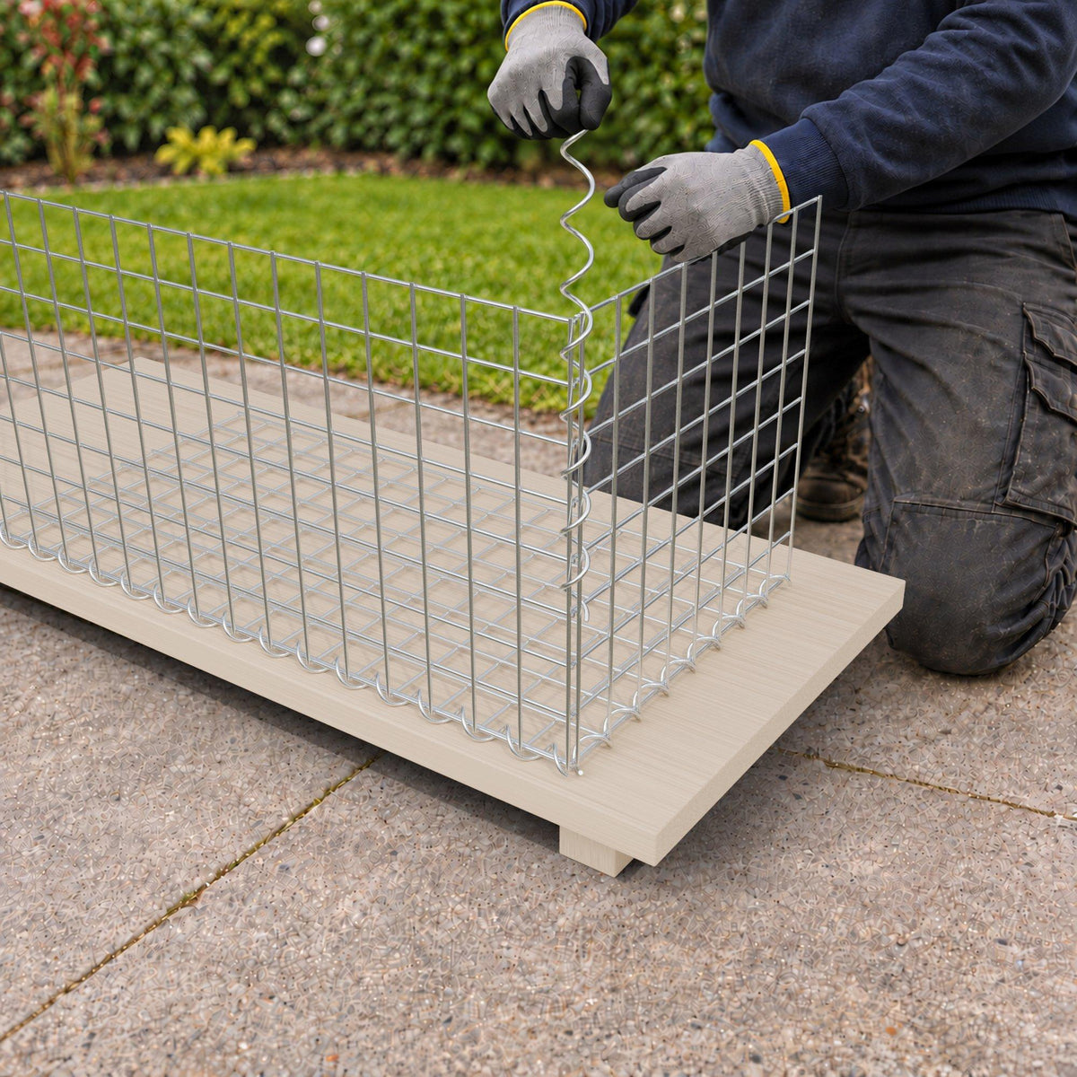 Gabion 80 cm x 40 cm x 40 cm (L x H x P), mailles 5 cm x 5 cm, spirale