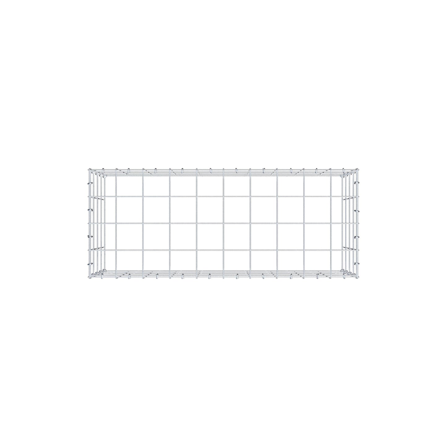 Gabbione aggiuntivo di tipo 3 100 cm x 40 cm x 40 cm (L x H x P), maglia 10 cm x 10 cm, anello a C