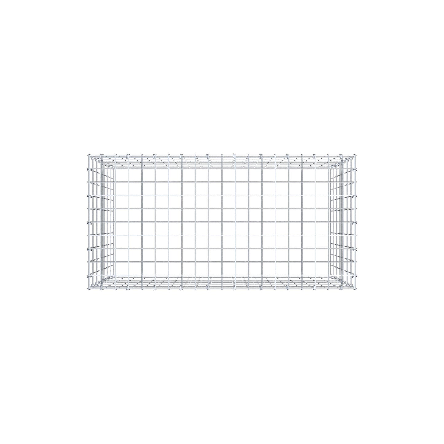 Type 3 oplegkorf 100 cm x 70 cm x 50 cm (L x H x D), maaswijdte 5 cm x 10 cm, C-ring