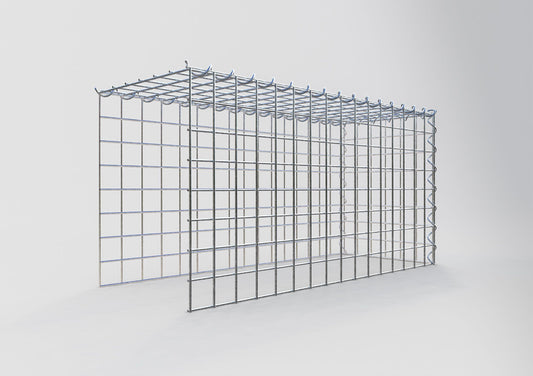 Add-on schanskorf type 4 80 cm x 40 cm x 30 cm (L x H x D), maaswijdte 5 cm x 5 cm, spiraalvormig