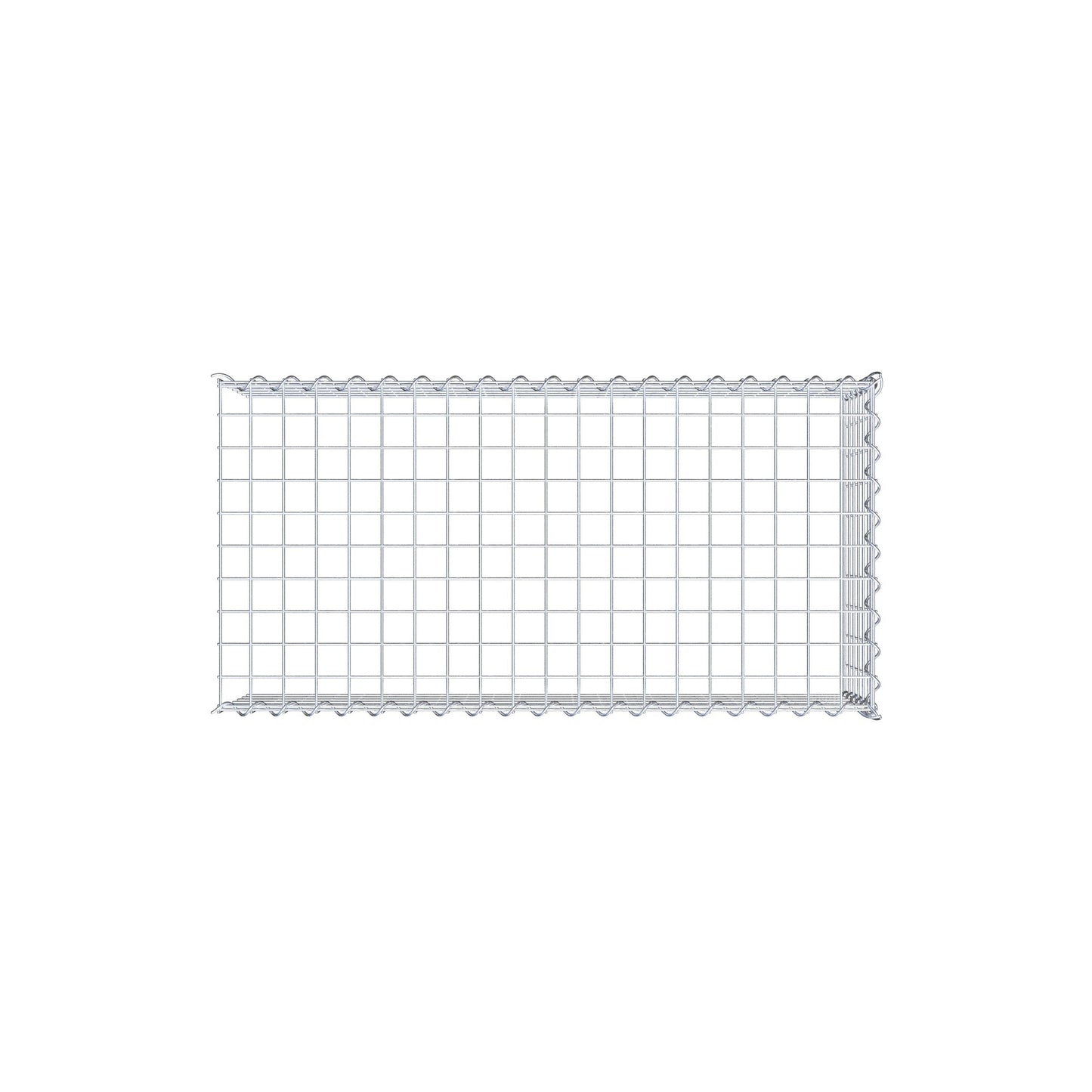 Opvokset gabion type 4 100 cm x 30 cm x 50 cm (L x H x D), maskestørrelse 5 cm x 5 cm, spiral