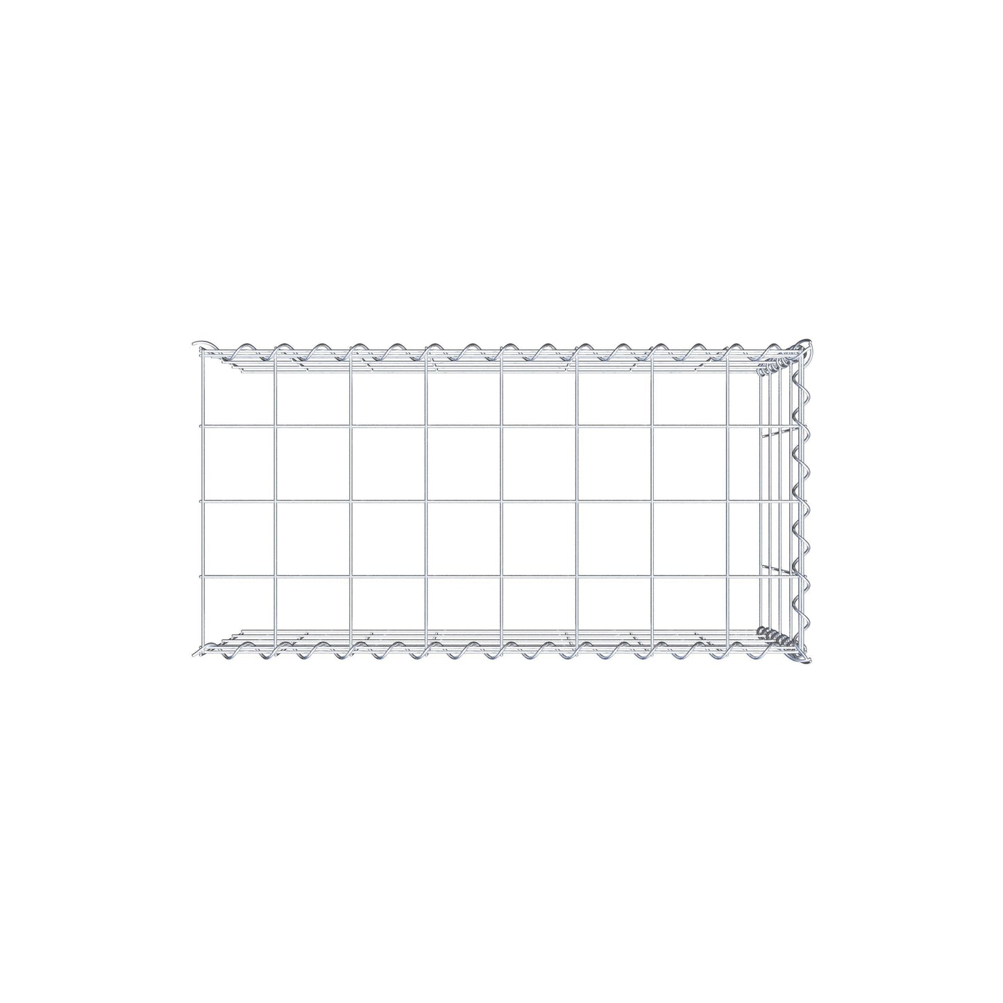 Anbaugabione Typ 4 80 cm x 40 cm x 40 cm (L x H x T), Maschenweite 10 cm x 10 cm, Spirale