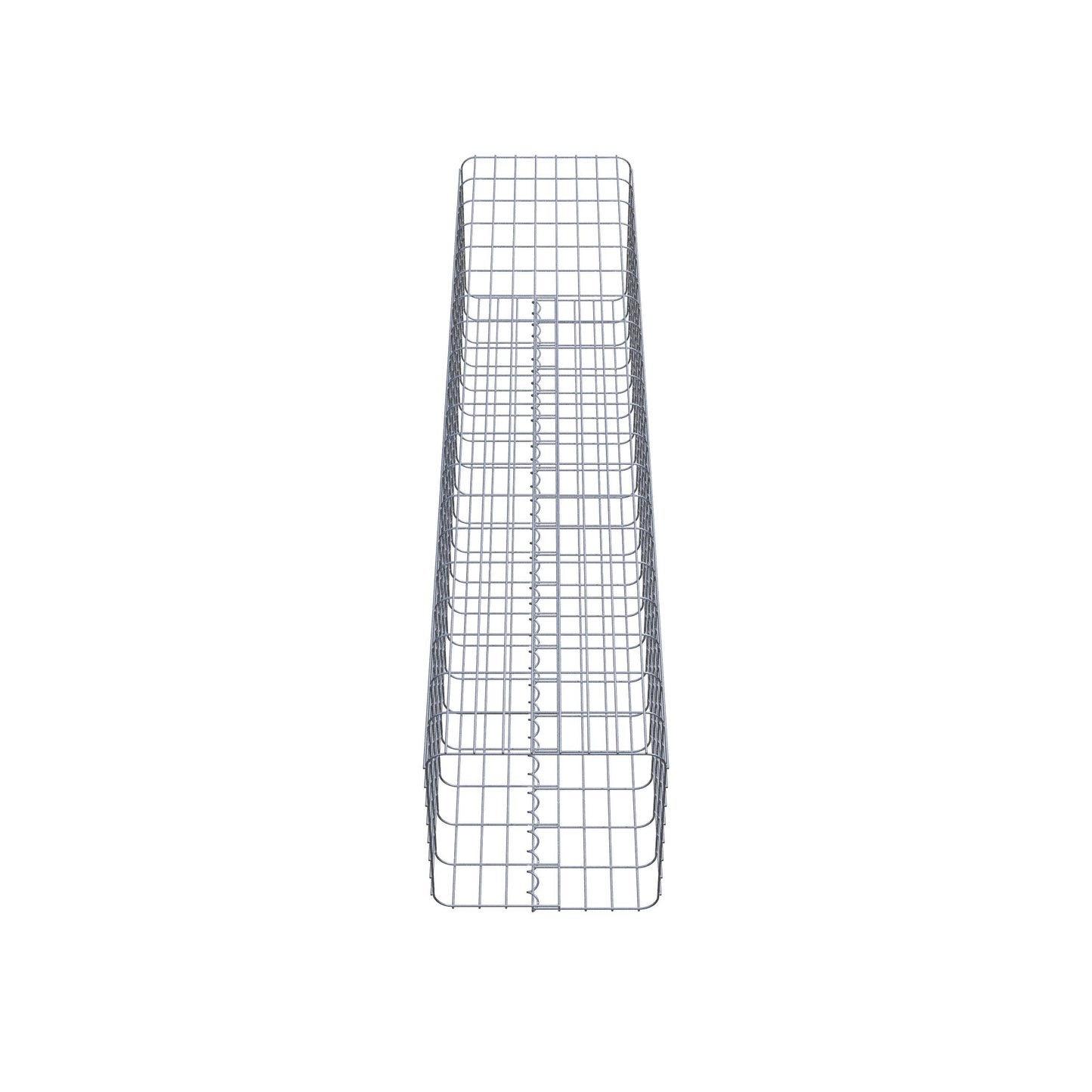 Columna de gaviones angular 42 cm x 42 cm, 200 cm de altura, MW 5 cm x 10 cm