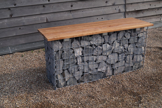 Banc de jardin fourche en spirale 105 x 50 x 30 cm - 3 TEAK MW 5 x 10 cm