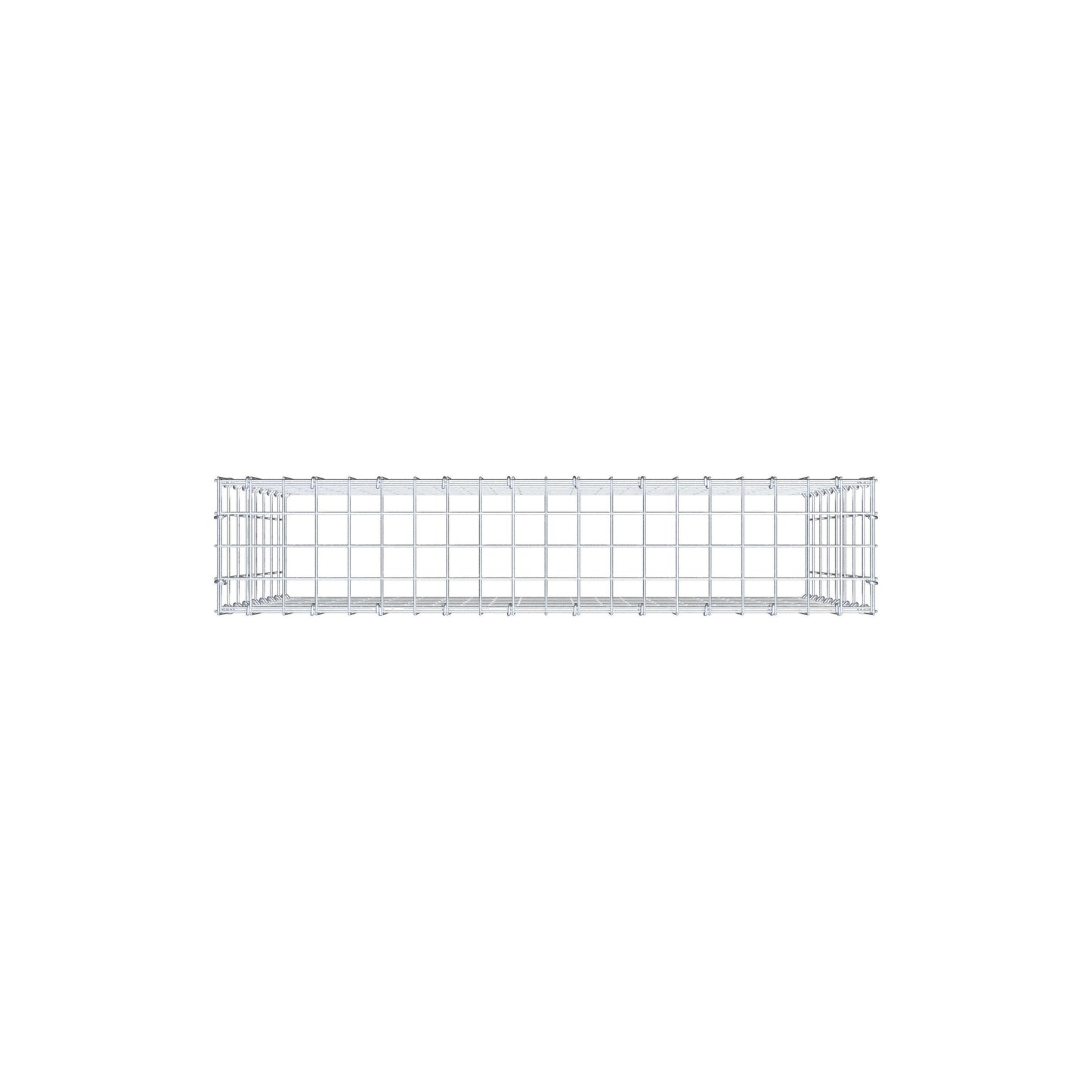 Monteret gabion type 3 100 cm x 80 cm x 20 cm (L x H x D), maskestørrelse 5 cm x 10 cm, C-ring