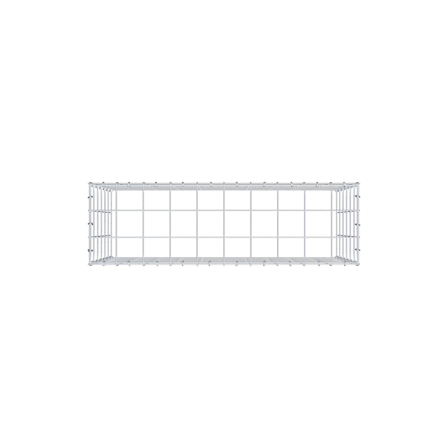 Type 3 oplegkorf 100 cm x 60 cm x 30 cm (L x H x D), maaswijdte 10 cm x 10 cm, C-ring
