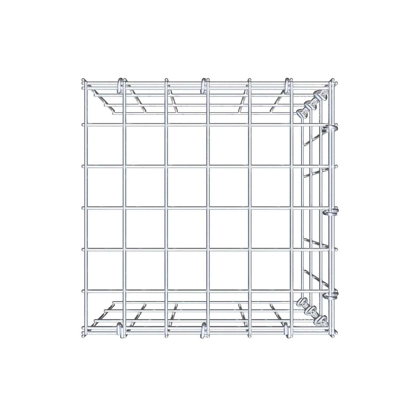 Gavión adicional tipo 4 30 cm x 30 cm x 30 cm (L x A x P), malla 5 cm x 10 cm, anillo en C