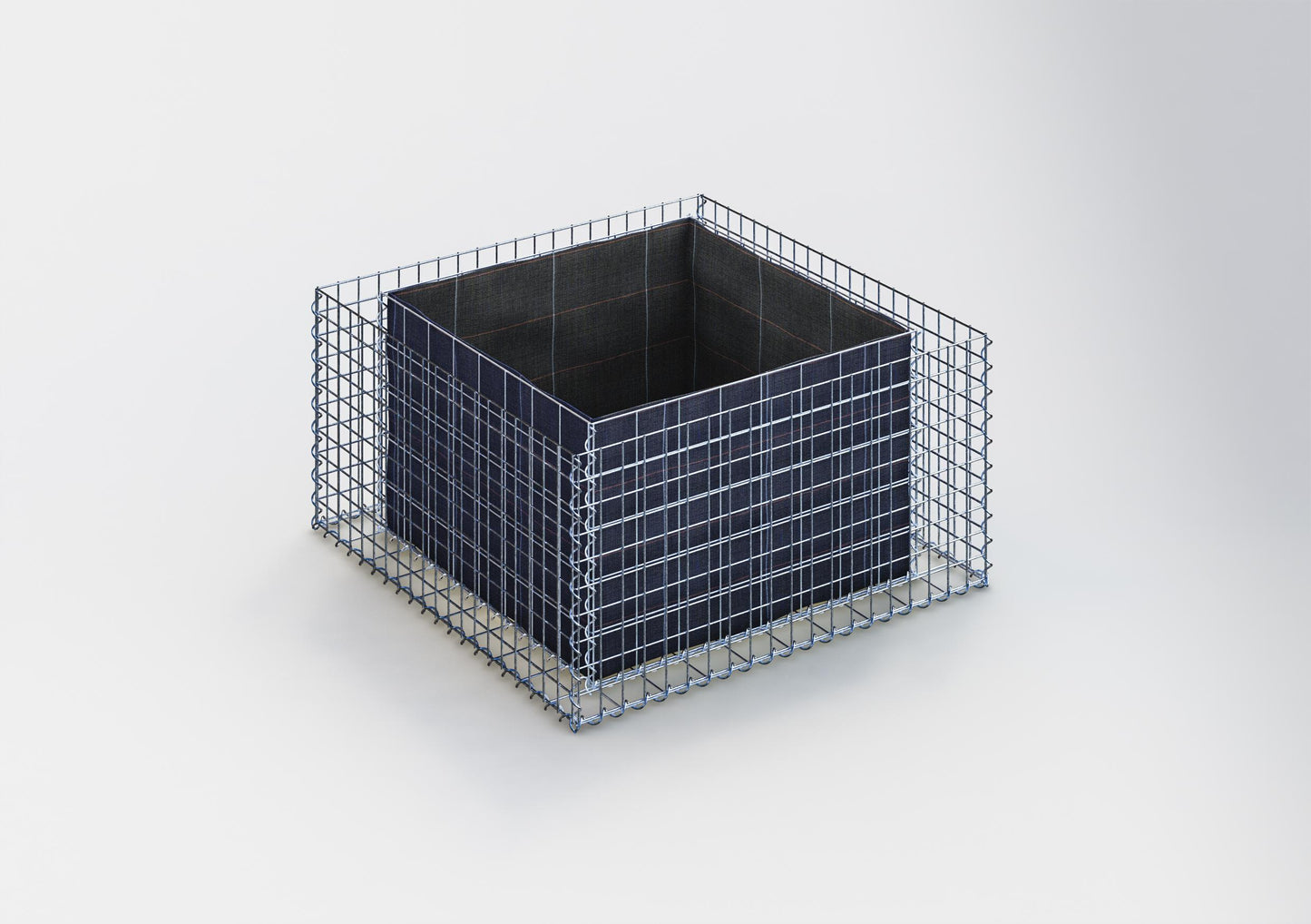 Højbed firkantet 100 cm x 50 cm x 100 cm (L x H x D), maskestørrelse 5 x 5 cm, vægtykkelse 10 cm