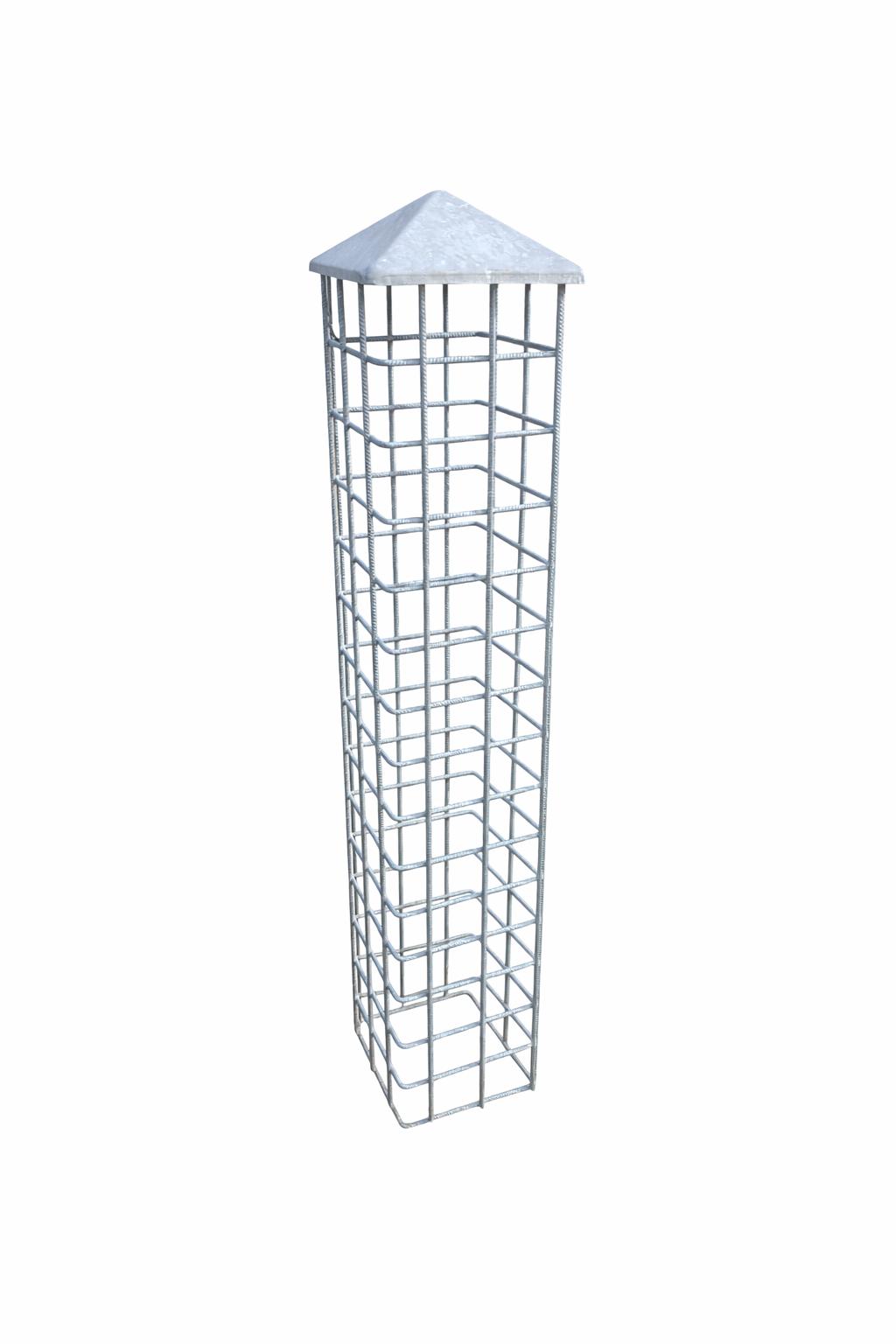 Premium Gabionensäule "Dänisches Design" Extrem Massiv & Vollverschweißt