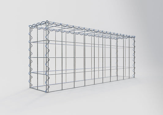 Gavión complementario tipo 3 100 cm x 40 cm x 20 cm (L x A x P), malla 10 cm x 10 cm, espiral