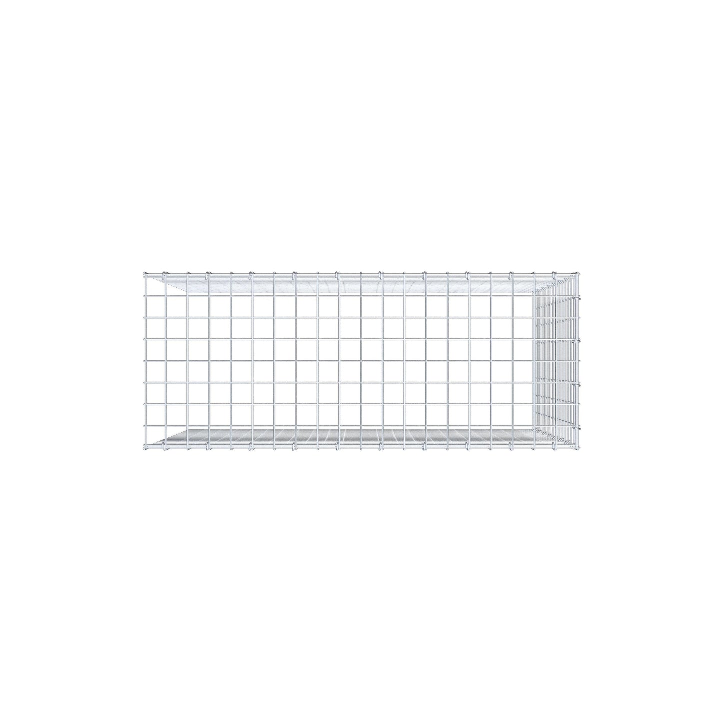 Mounted gabion type 4 100 cm x 80 cm x 40 cm (L x H x D), mesh size 5 cm x 5 cm, C-ring