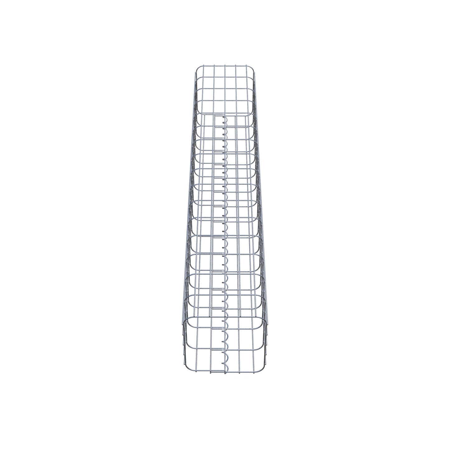 Columna de gaviones angular 27 cm x 27 cm, 160 cm de altura, MW 5 cm x 10 cm