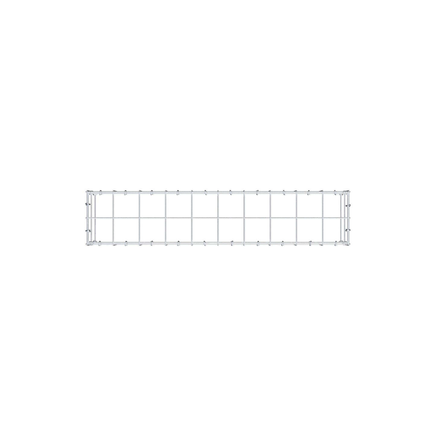 Mounted gabion type 3 100 cm x 20 cm x 20 cm (L x H x D), mesh size 10 cm x 10 cm, C-ring