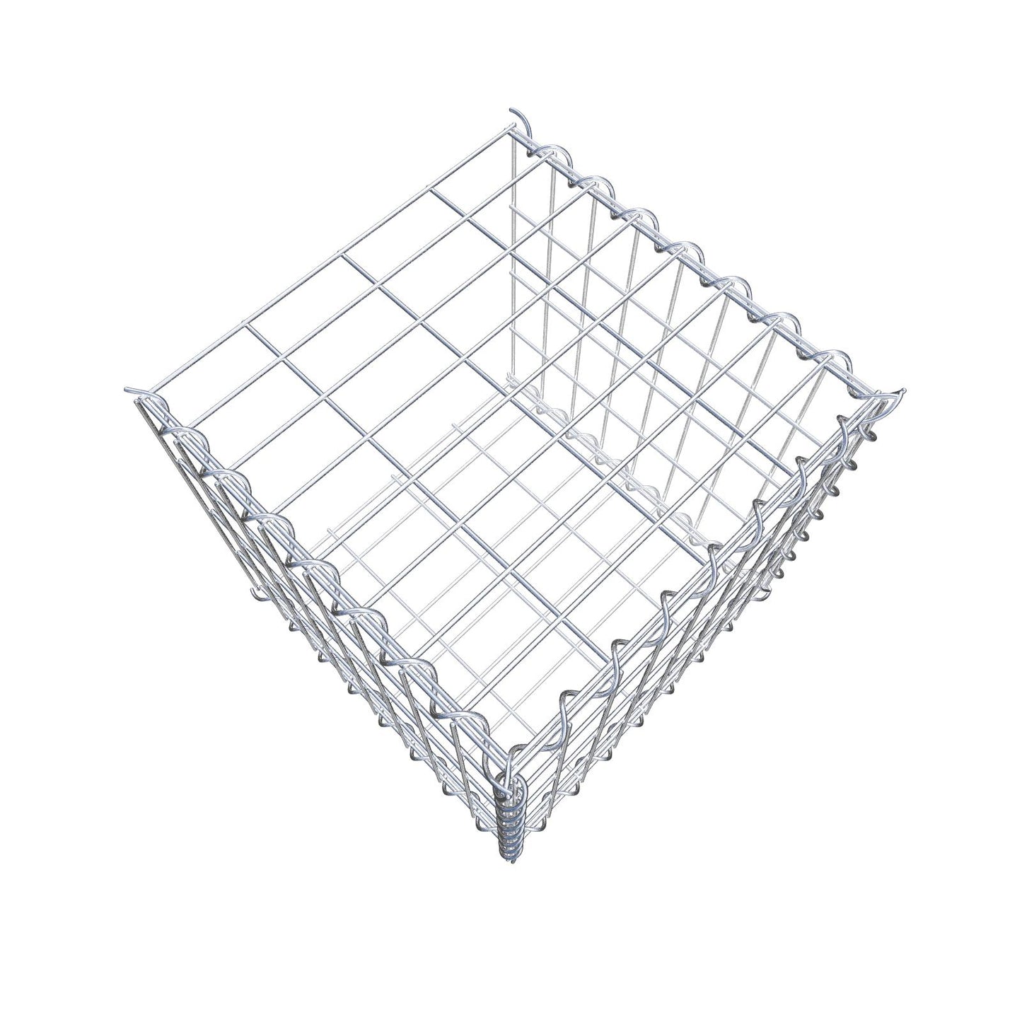 Add-on schanskorf type 2 40 cm x 40 cm x 40 cm (L x H x D), maaswijdte 5 cm x 10 cm, spiraalvormig