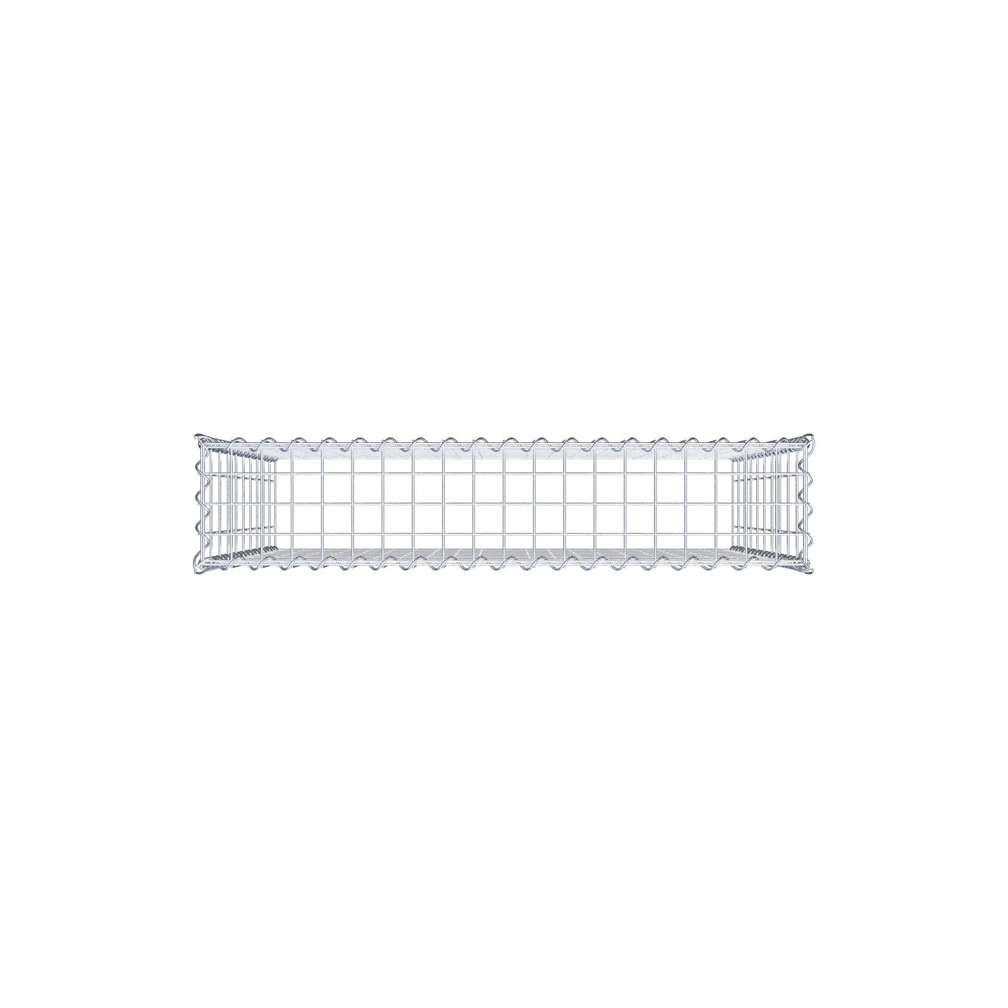 Gabion rapporté type 3 100 cm x 100 cm x 20 cm (L x H x P), mailles 5 cm x 10 cm, spirale