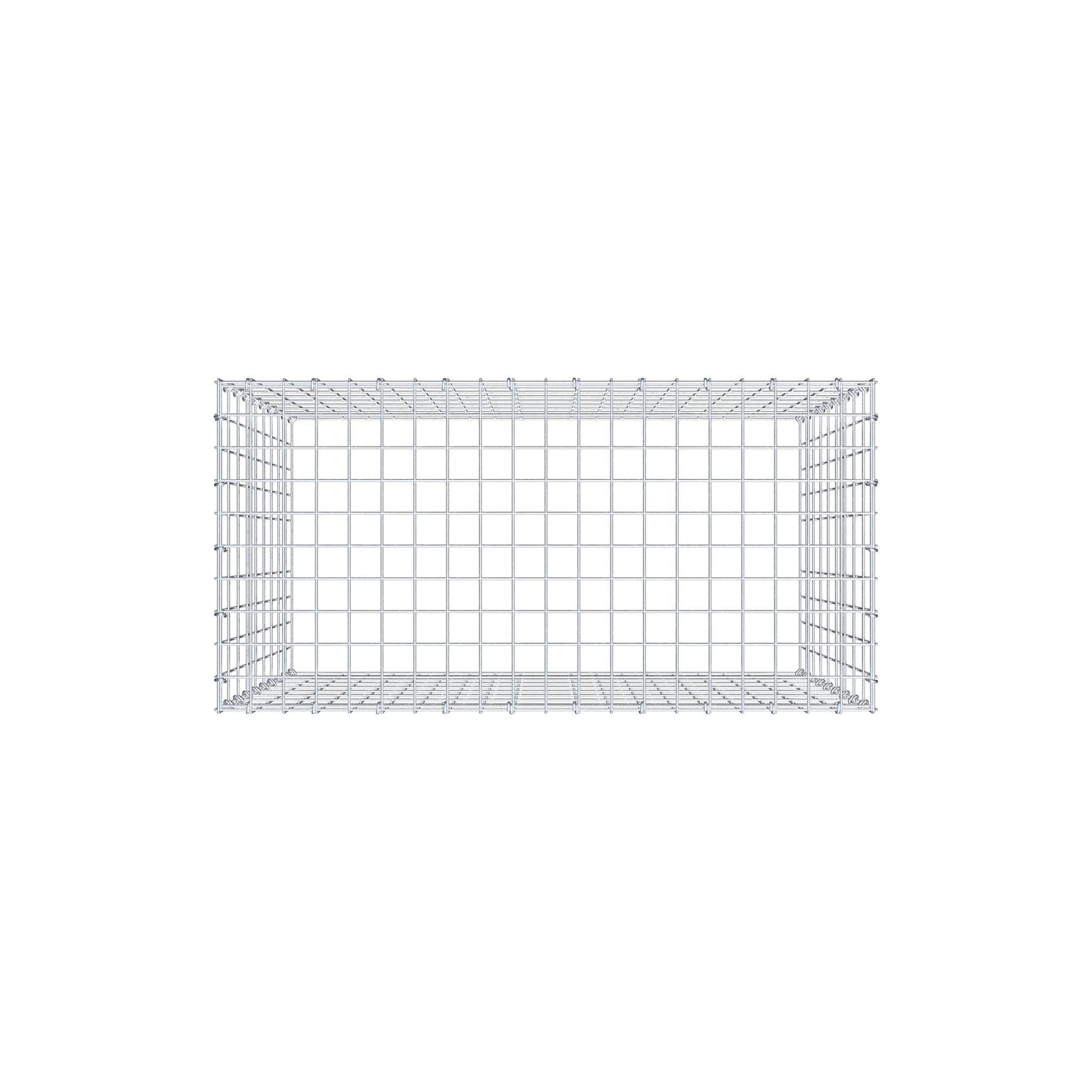 Type 3 oplegkorf 100 cm x 90 cm x 50 cm (L x H x D), maaswijdte 5 cm x 10 cm, C-ring