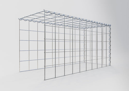 Anbaugabione Typ 4 100 cm x 50 cm x 40 cm (L x H x T), Maschenweite 10 cm x 10 cm, Spirale