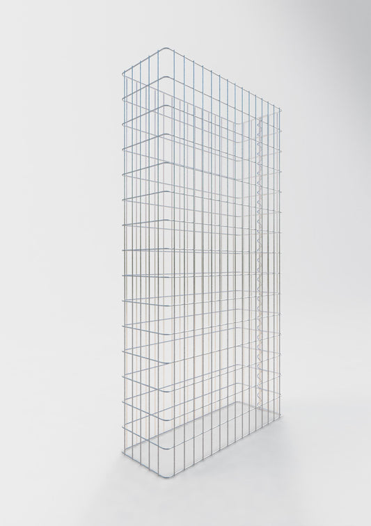 Gabion fence length 77 cm, height 160 cm, depth 27 cm, mesh size 5 x 10 cm