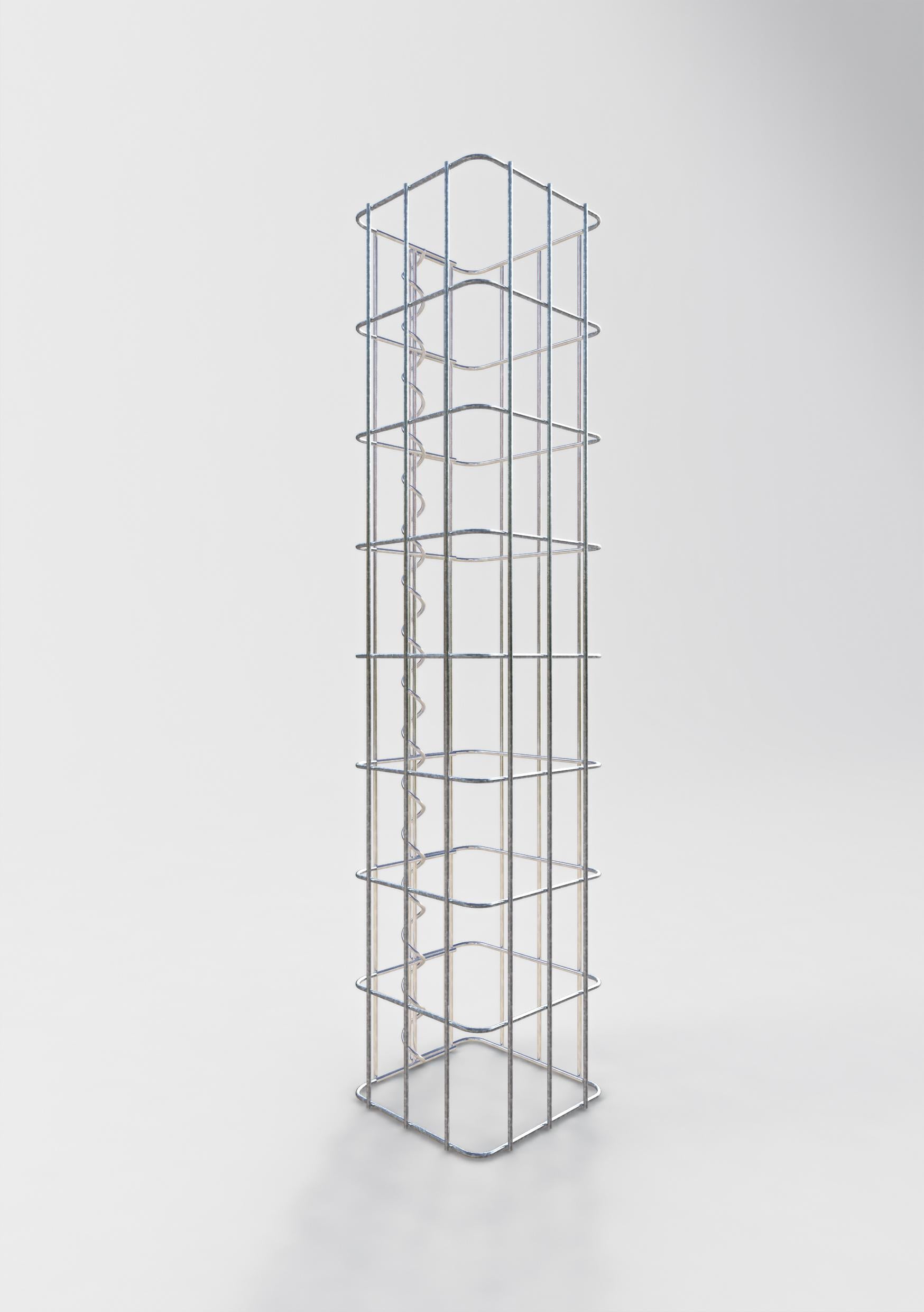 Columna de gaviones cuadrada 17 cm x 17 cm, 80 cm de altura, MW 5 cm x 10 cm