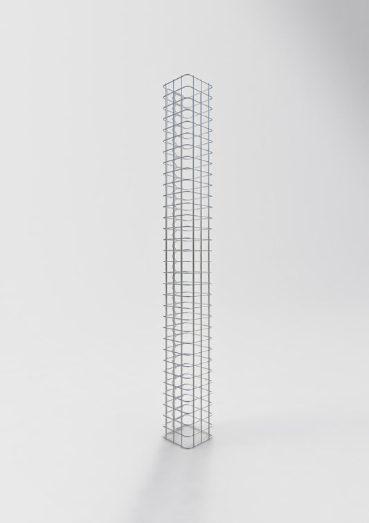 Columna de gaviones cuadrada 17 cm x 17 cm, 160 cm de altura, MW 5 cm x 5 cm