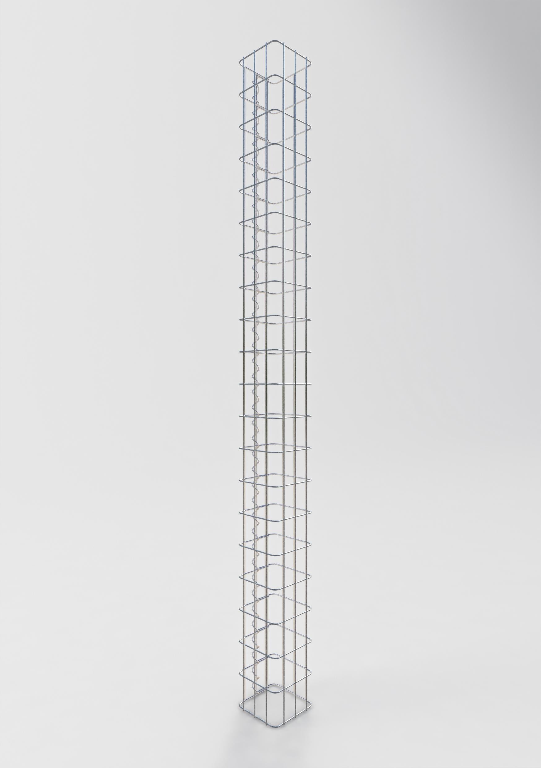 Columna de gaviones cuadrada 17 cm x 17 cm, 200 cm de altura, MW 5 cm x 10 cm