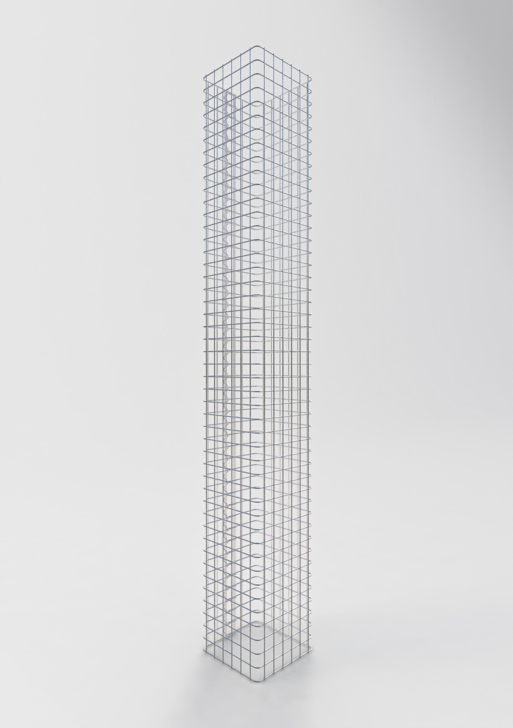 Columna de gaviones angular 32 cm x 32 cm, 230 cm de altura, MW 5 cm x 5 cm