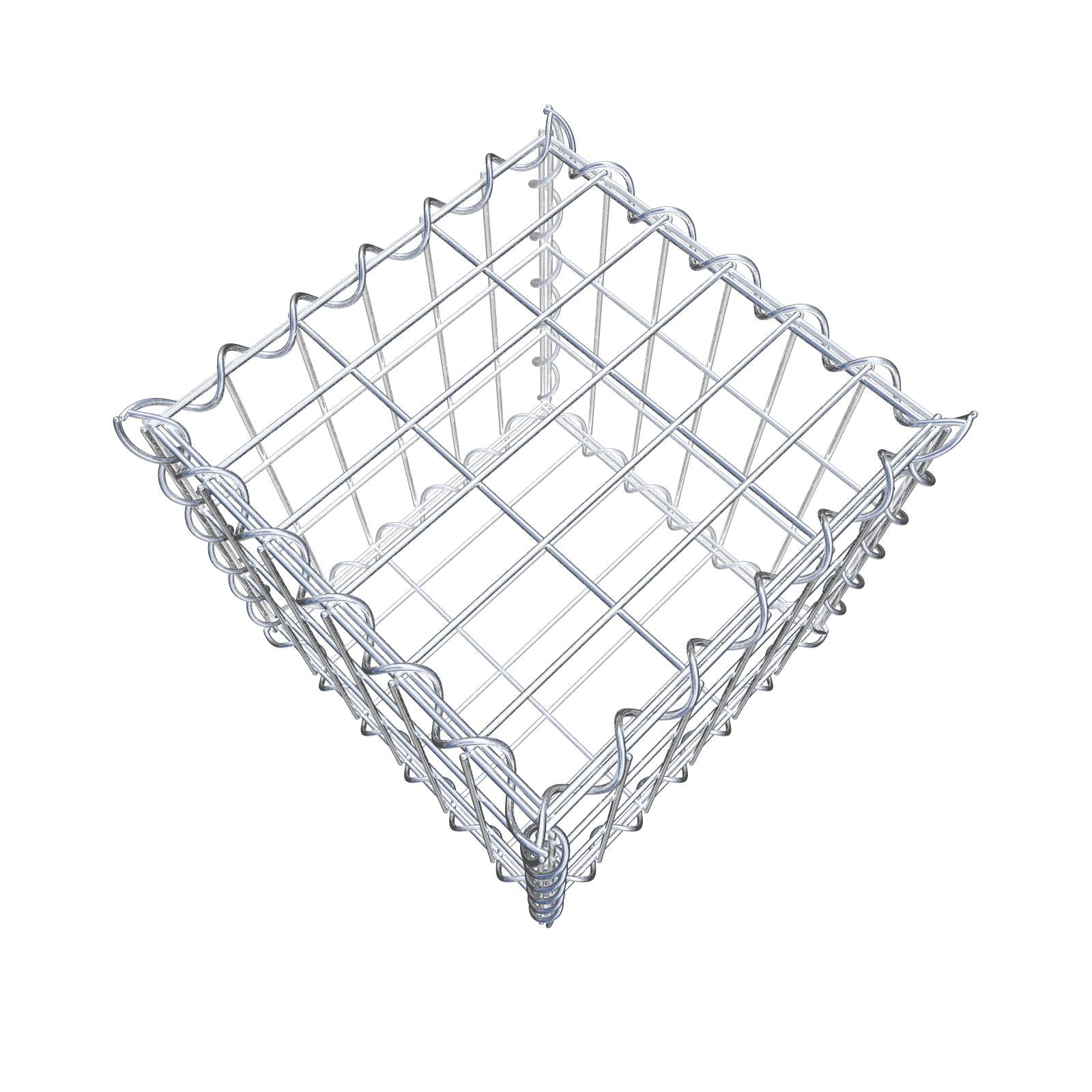 Gabion 30 cm x 30 cm x 30 cm (L x H x D), mesh size 5 cm x 10 cm, spiral