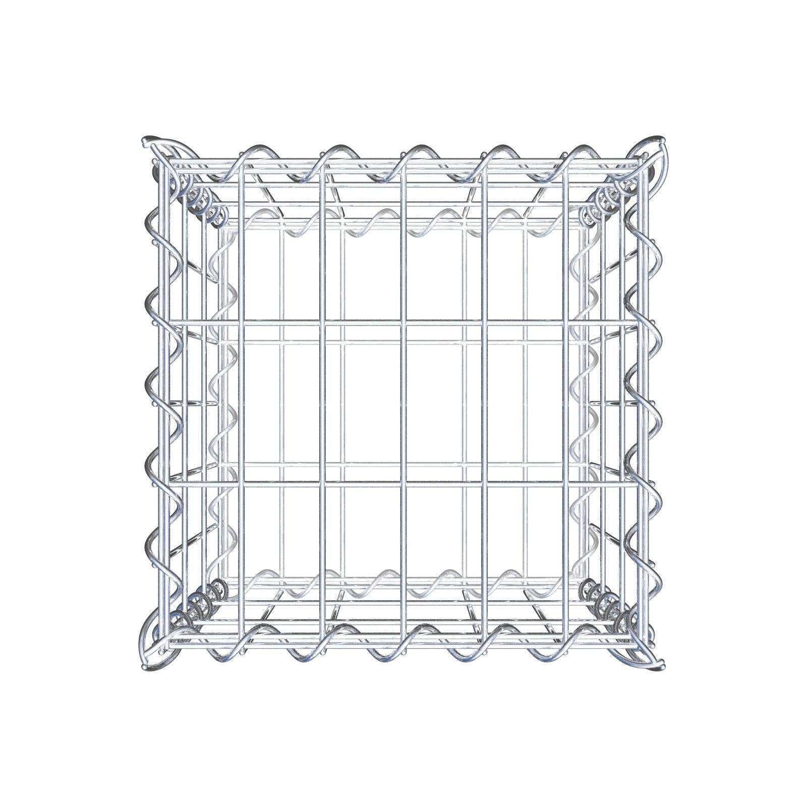 Gabion 30 cm x 30 cm x 30 cm (L x H x D), mesh size 5 cm x 10 cm, spiral