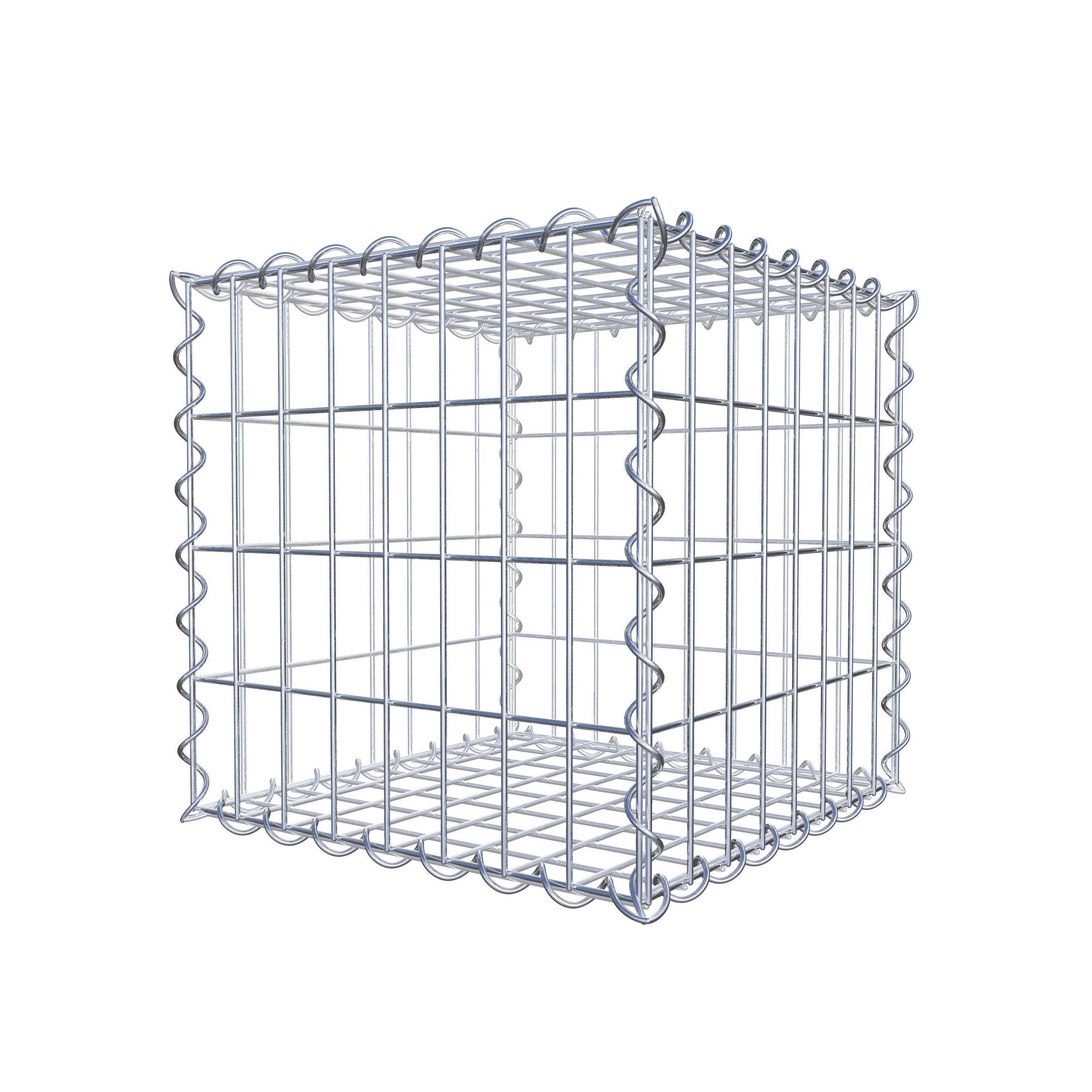 Gabion 40 cm x 40 cm x 40 cm (L x H x D), maskestørrelse 5 cm x 10 cm, spiral