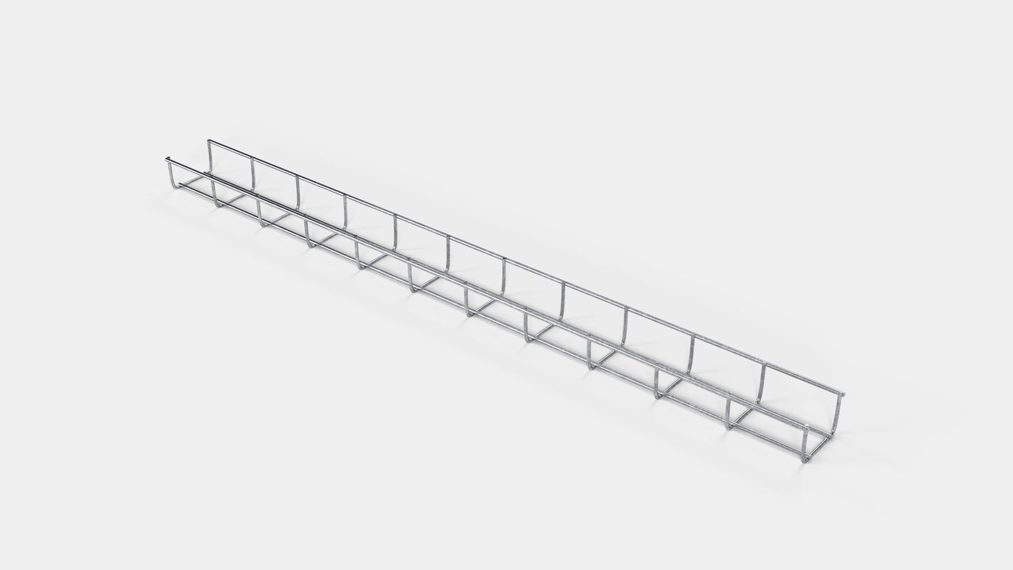 Kabelgoot hoogte 110 cm, diepte 5 cm, maaswijdte 5 x 10 cm