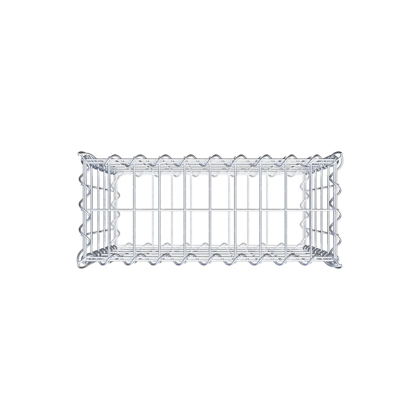 Gabione 50 cm x 50 cm x 20 cm (L x H x T), Maschenweite 5 cm x 10 cm, Spirale