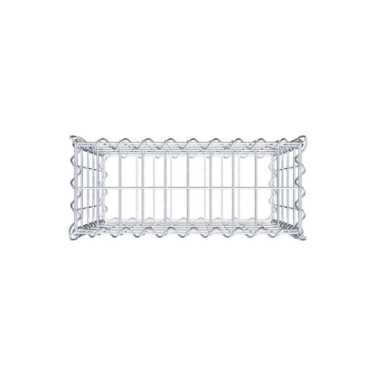 Gabione 50 cm x 50 cm x 20 cm (L x H x T), Maschenweite 5 cm x 10 cm, Spirale