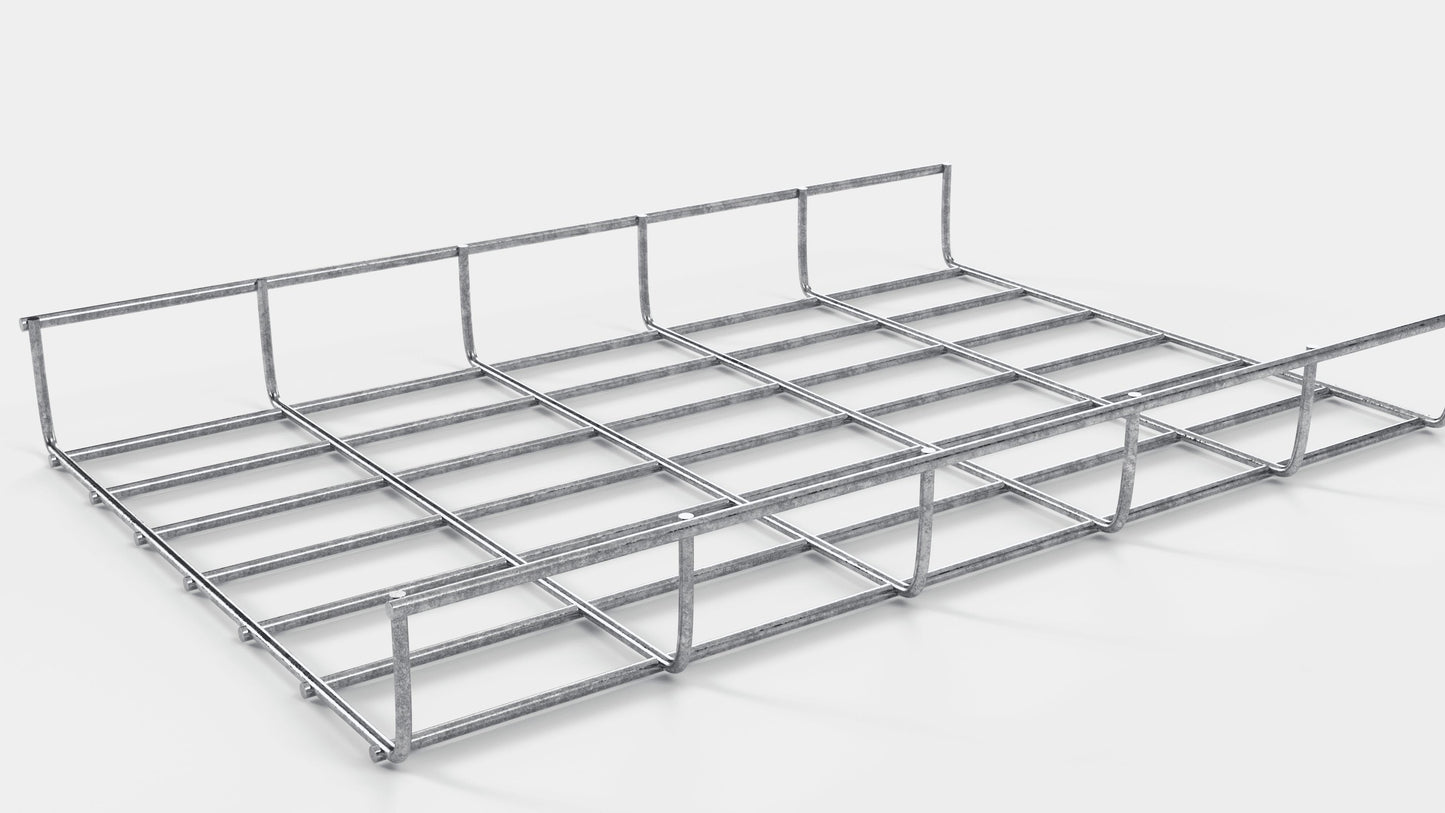 Lunghezza canalina 29 cm, profondità 5 cm, dimensione maglia 5 x 10 cm