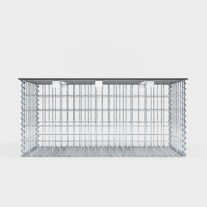 Garden bench spiral gabion 105 x 50 x 50 cm - MW 5 x 10 cm, with recycled cover in anthracite