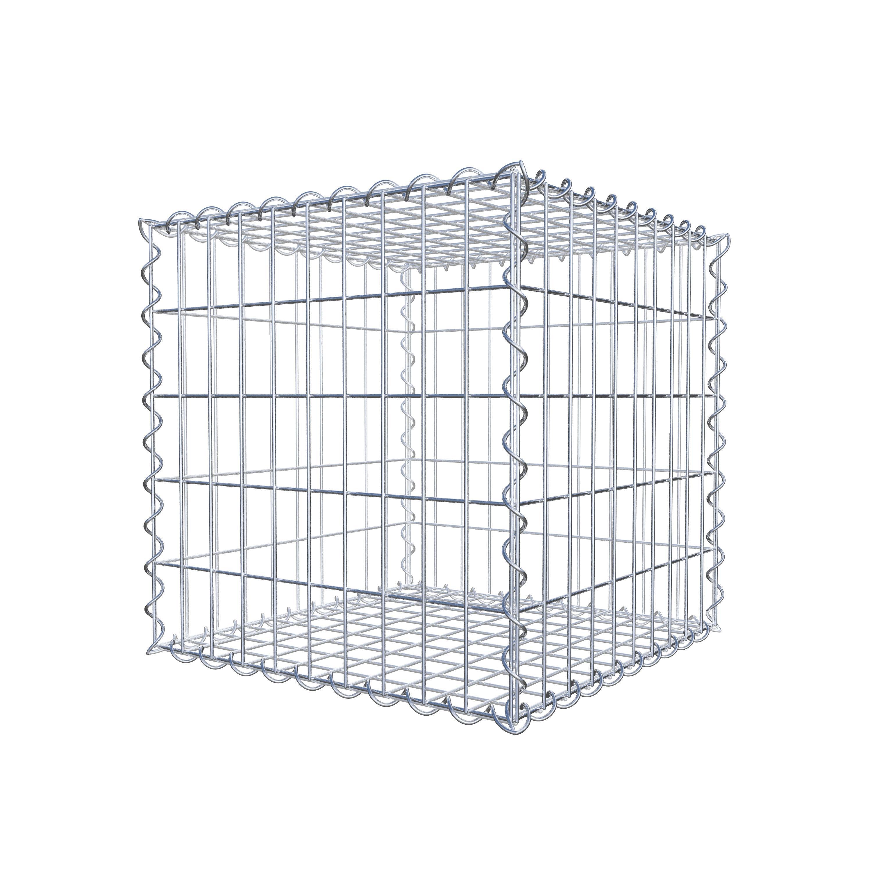 Gabion 50 cm x 50 cm x 50 cm (L x H x D), maskestørrelse 5 cm x 10 cm, spiral