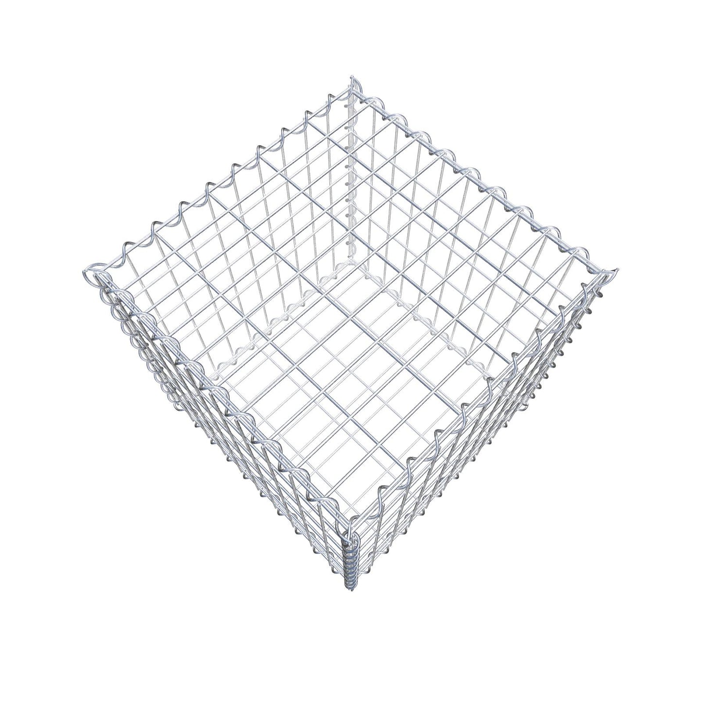 Gabione 50 cm x 50 cm x 50 cm (L x H x T), Maschenweite 5 cm x 10 cm, Spirale