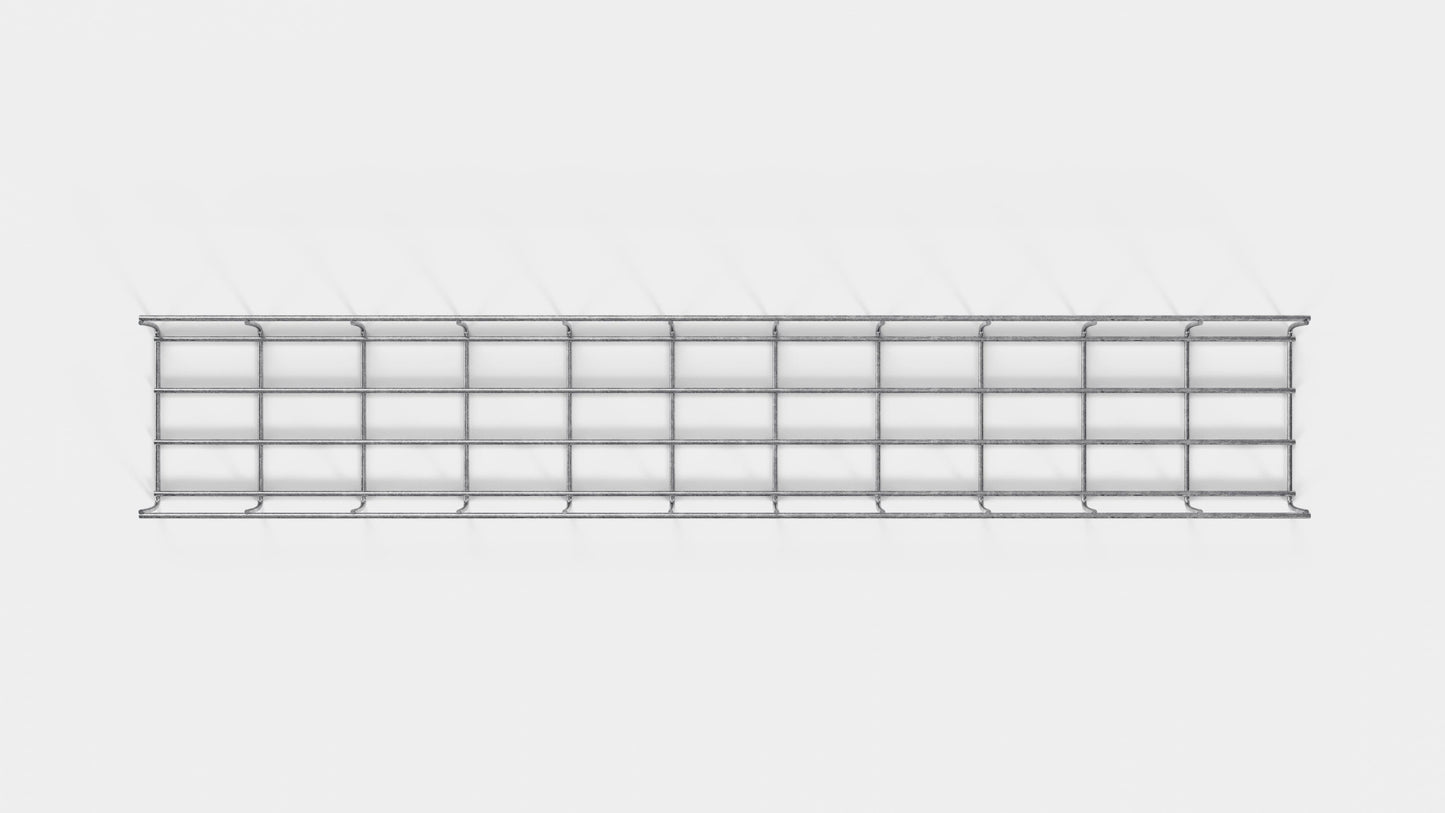 Kabelgoot hoogte 110 cm, diepte 5 cm, maaswijdte 5 x 10 cm