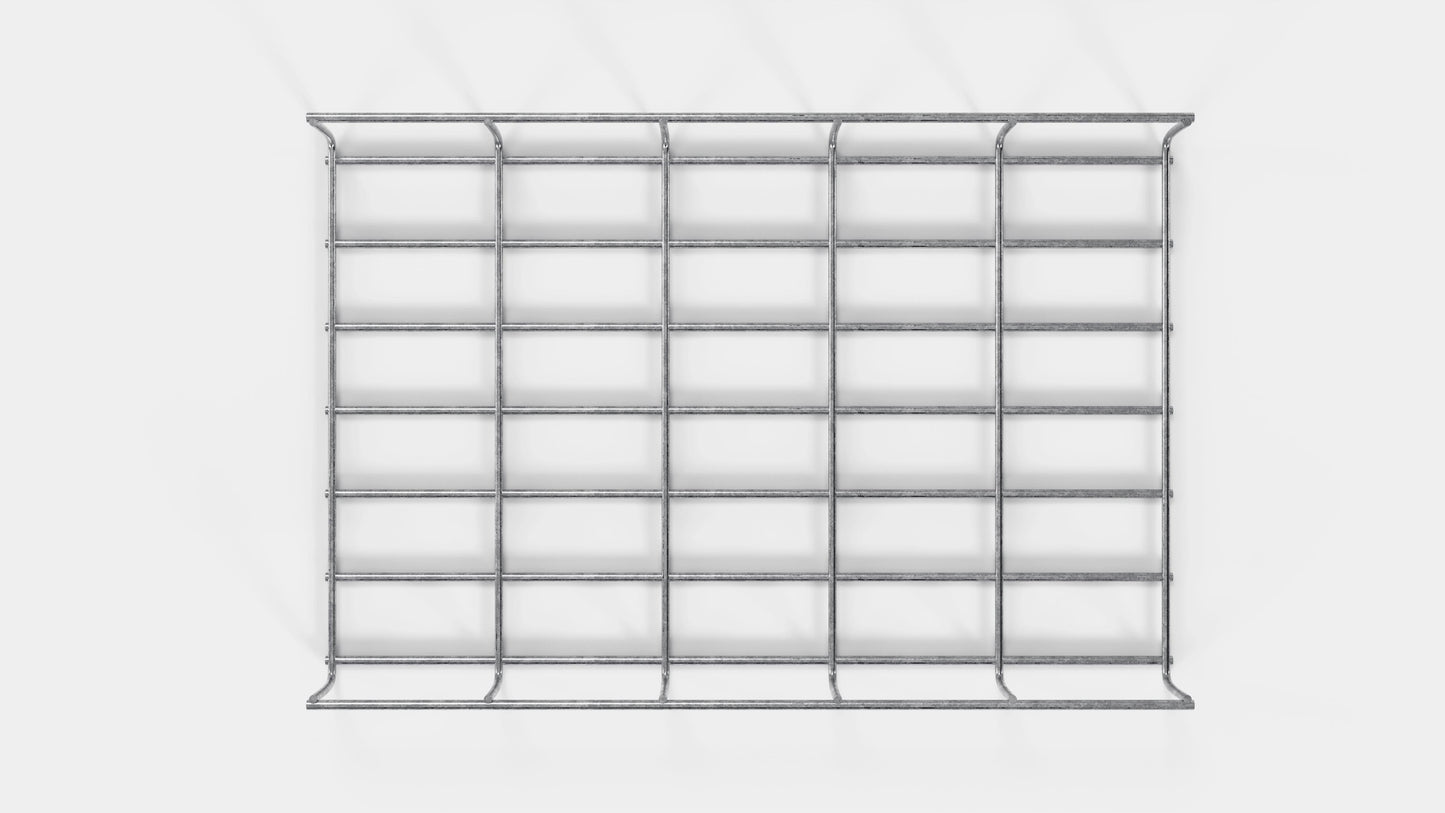 Lunghezza canalina 29 cm, profondità 5 cm, dimensione maglia 5 x 10 cm
