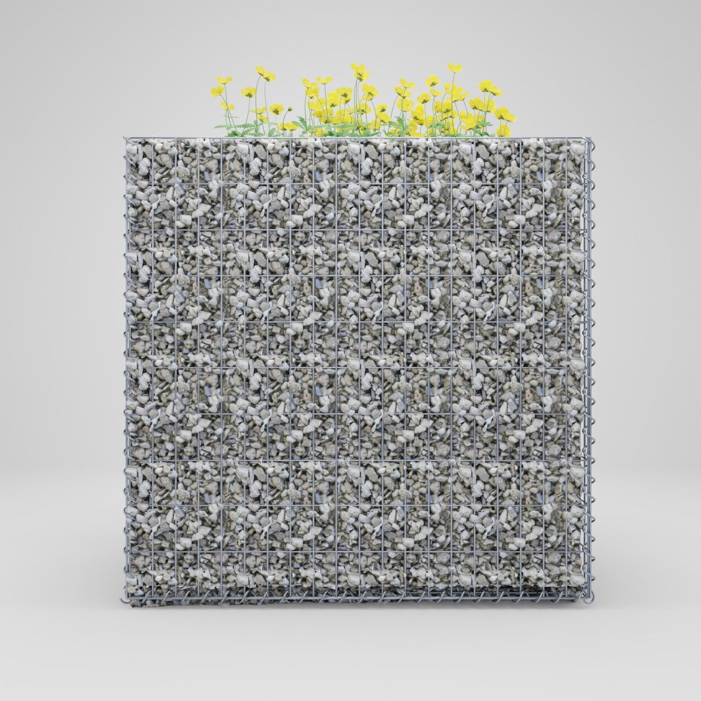 Højbed firkantet 100 cm x 100 cm x 80 cm (L x H x D), maskestørrelse 5 x 10 cm, vægtykkelse 10 cm