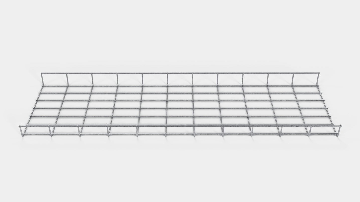 Kabelgoot hoogte 110 cm, diepte 5 cm, maaswijdte 5 x 10 cm