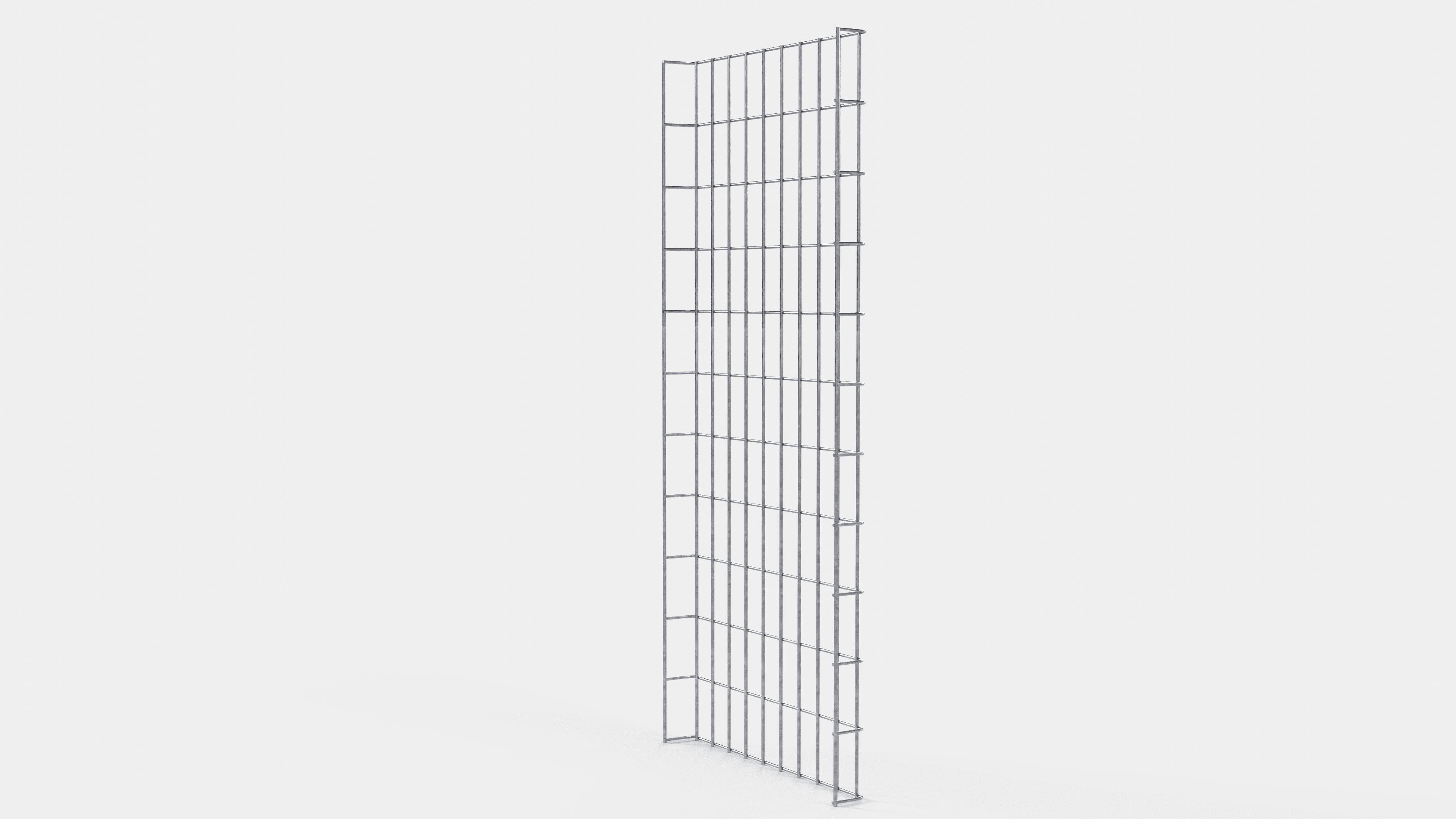 Kabelkanal højde 110 cm, dybde 5 cm, maskestørrelse 5 x 10 cm