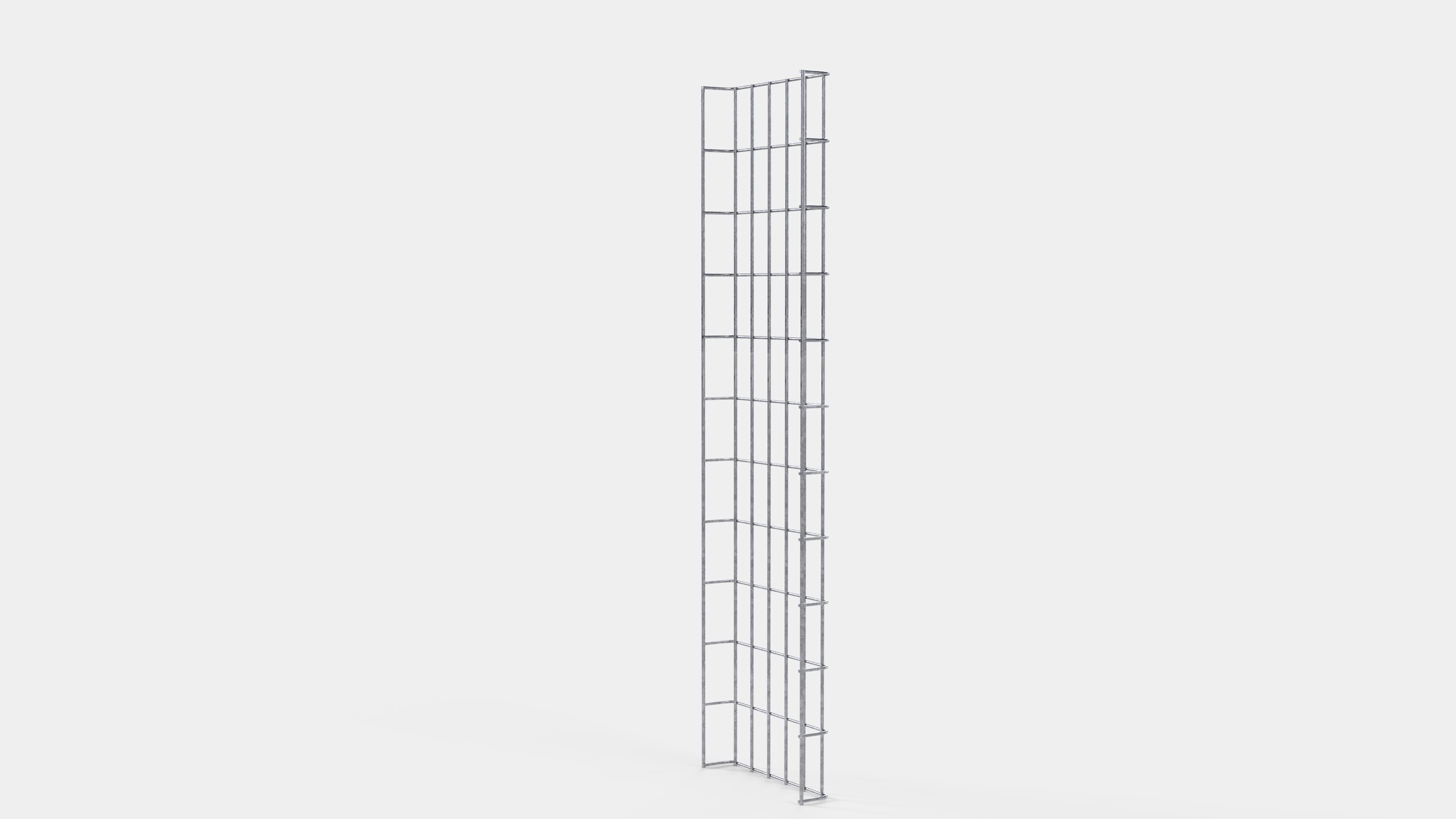 Kabelkanal højde 110 cm, dybde 5 cm, maskestørrelse 5 x 10 cm